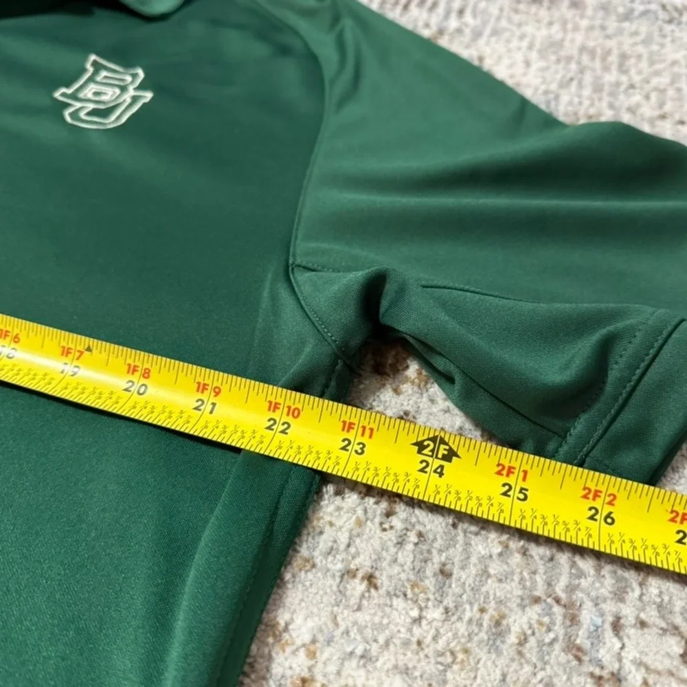 Nike Baylor Bears Polo Mens Large Green Dri-FIT Short Sleeve NCAA Golf Shirt